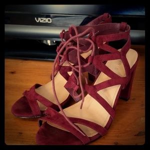 Torrid lace up heels. Wide fit